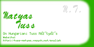 matyas tuss business card